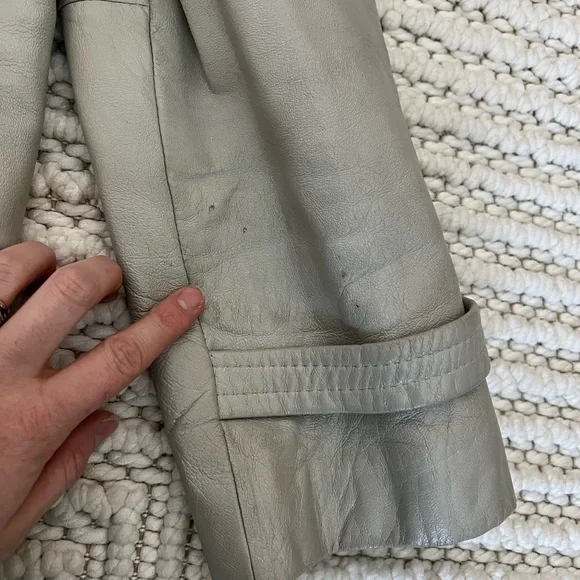 Vintage 60s/70s Fur leather Collar Coat - Picture 4 of 16